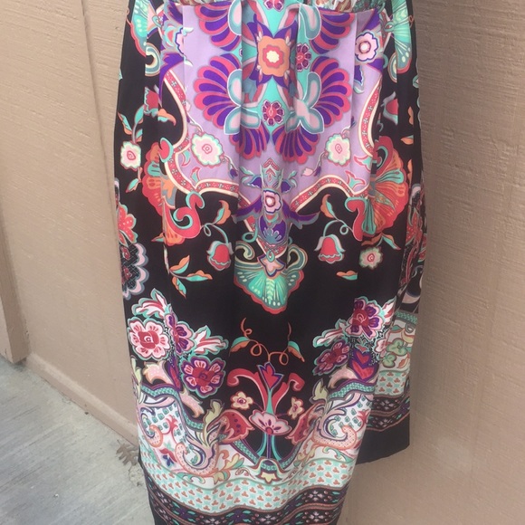 Silky Colorful Sleeveless Dress Sz 10 Dressbarn - Picture 6 of 17